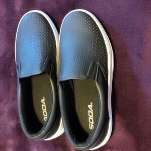 Black Soda slip on shoes